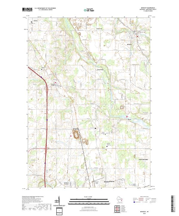 US Topo 7.5-minute map for Mishicot WI