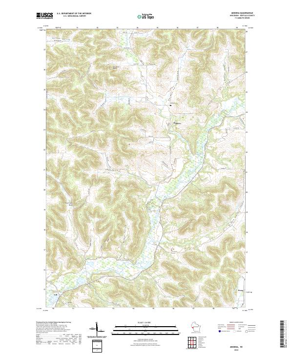 US Topo 7.5-minute map for Modena WI