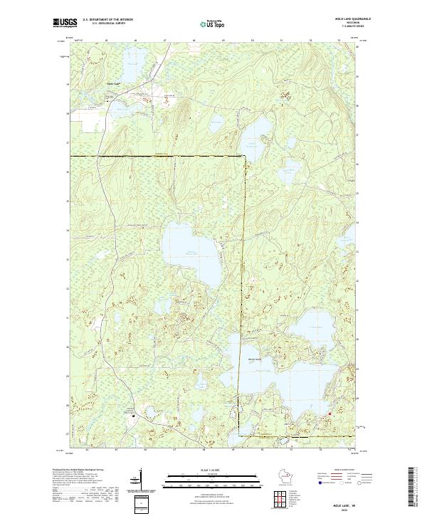 US Topo 7.5-minute map for Mole Lake WI