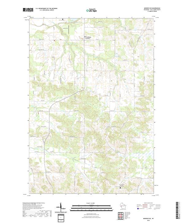 US Topo 7.5-minute map for Mondovi NE WI