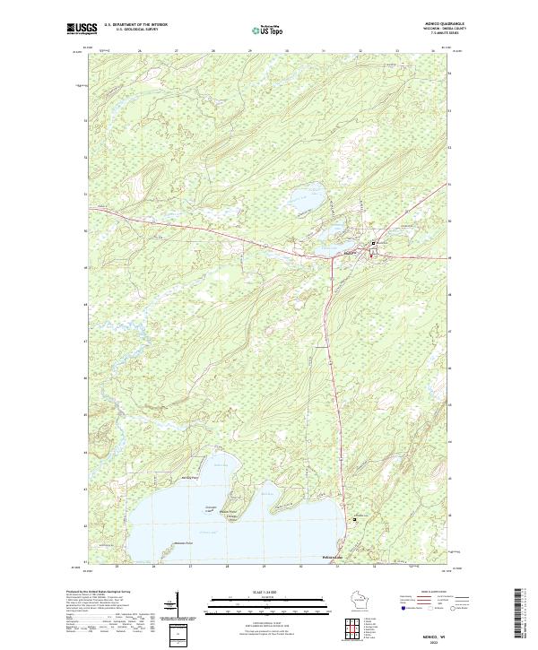 US Topo 7.5-minute map for Monico WI