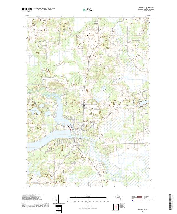 US Topo 7.5-minute map for Montello WI