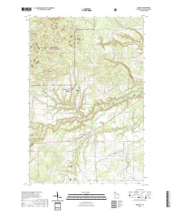 US Topo 7.5-minute map for Moquah WI