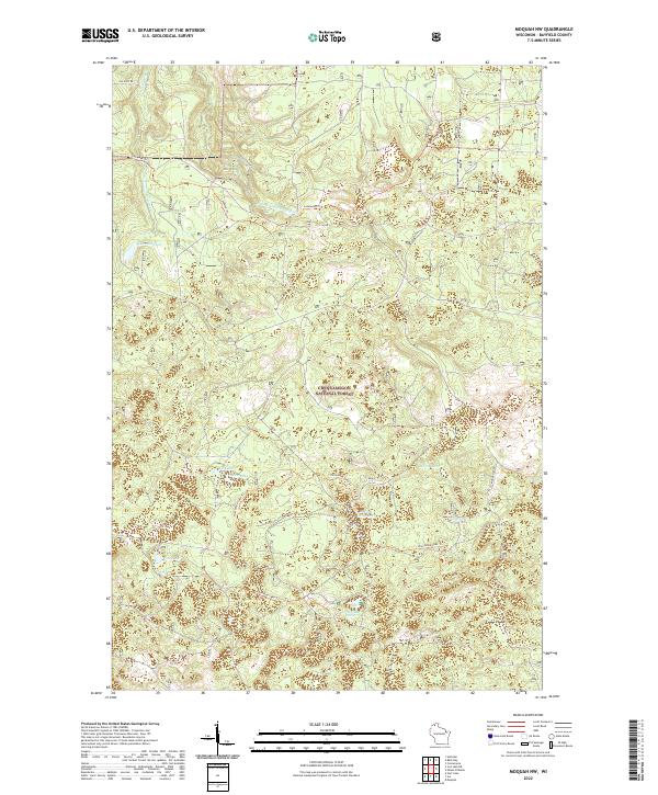 US Topo 7.5-minute map for Moquah NW WI