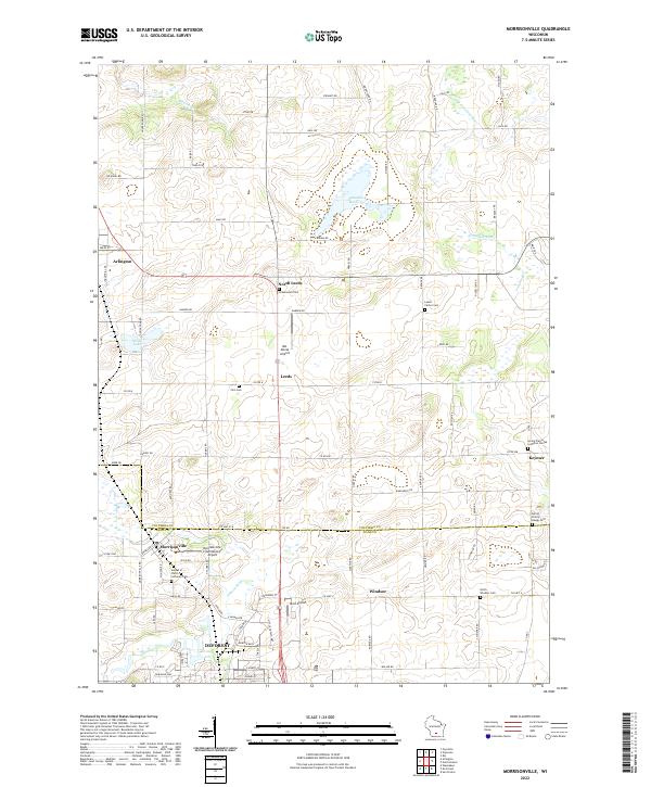 US Topo 7.5-minute map for Morrisonville WI