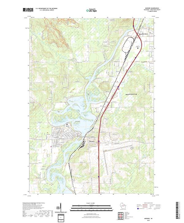 US Topo 7.5-minute map for Mosinee WI