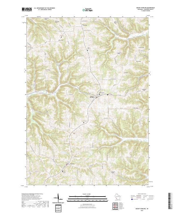 US Topo 7.5-minute map for Mount Sterling WI