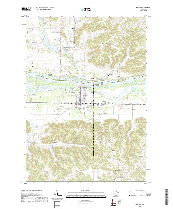 US Topo 7.5-minute map for Muscoda WI