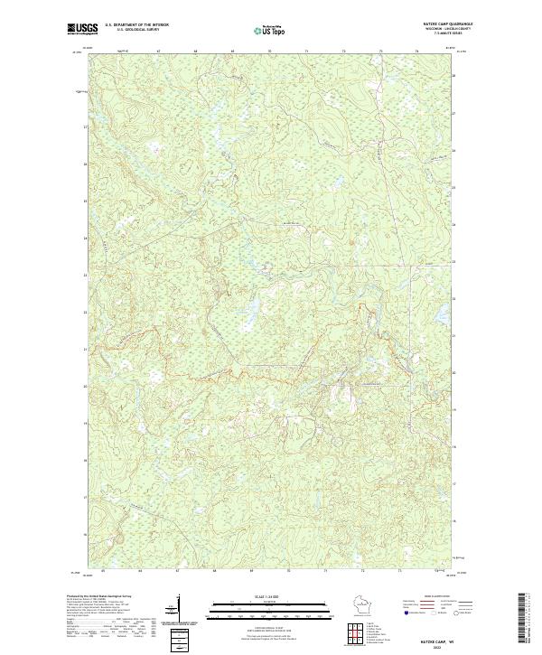 US Topo 7.5-minute map for Natzke Camp WI