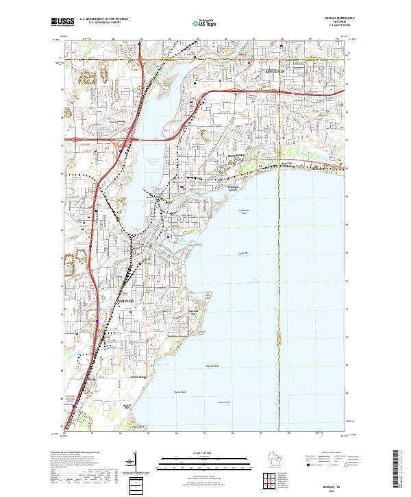 US Topo 7.5-minute map for Neenah WI