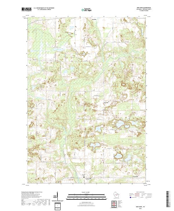 US Topo 7.5-minute map for New Hope WI