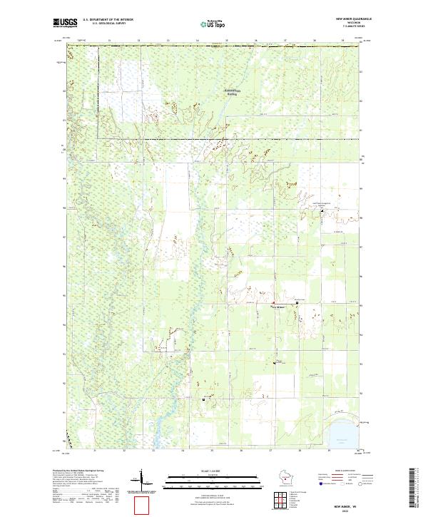 US Topo 7.5-minute map for New Miner WI