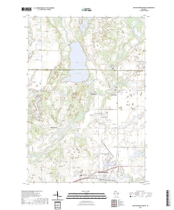 US Topo 7.5-minute map for New Richmond North WI