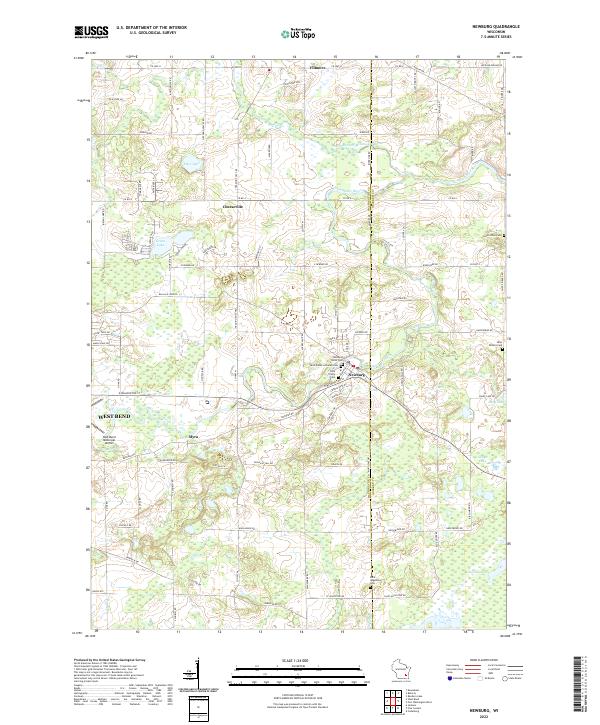 US Topo 7.5-minute map for Newburg WI