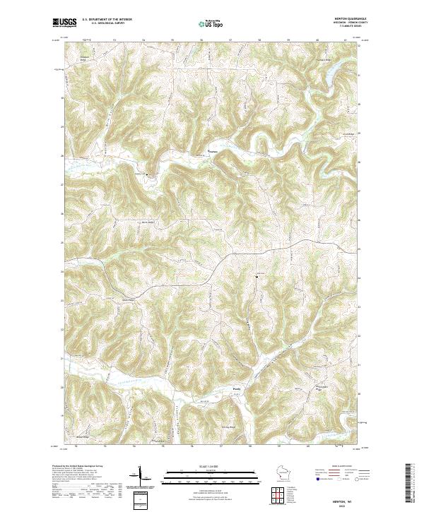 US Topo 7.5-minute map for Newton WI