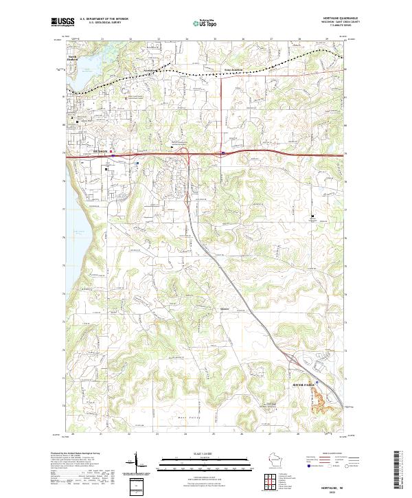 US Topo 7.5-minute map for Northline WI