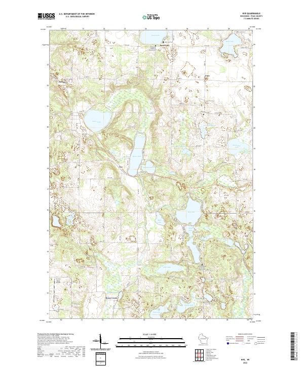 US Topo 7.5-minute map for Nye WI