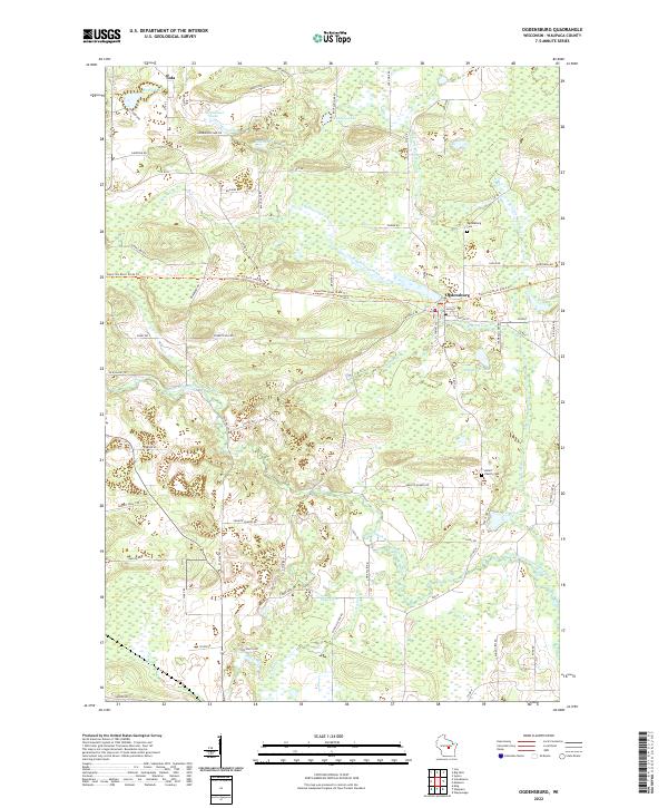 US Topo 7.5-minute map for Ogdensburg WI