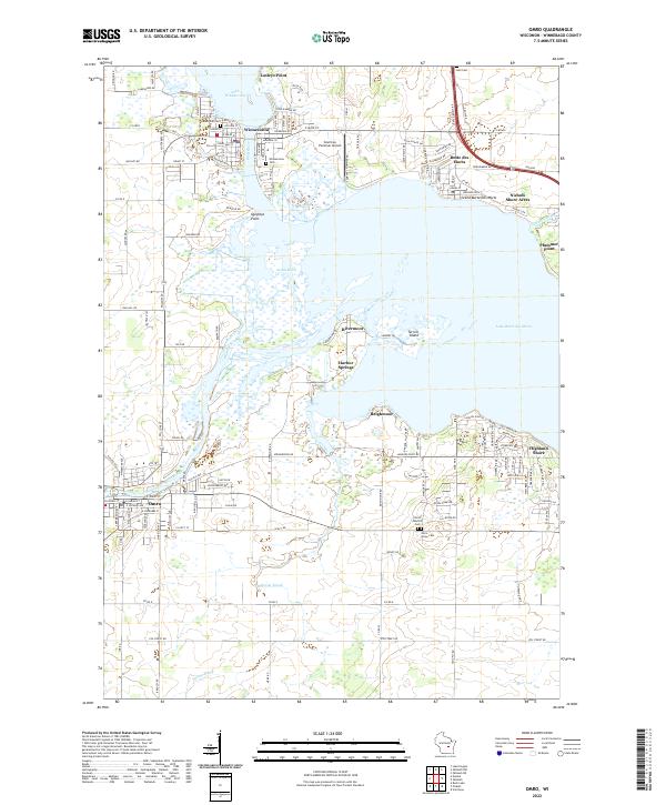 US Topo 7.5-minute map for Omro WI