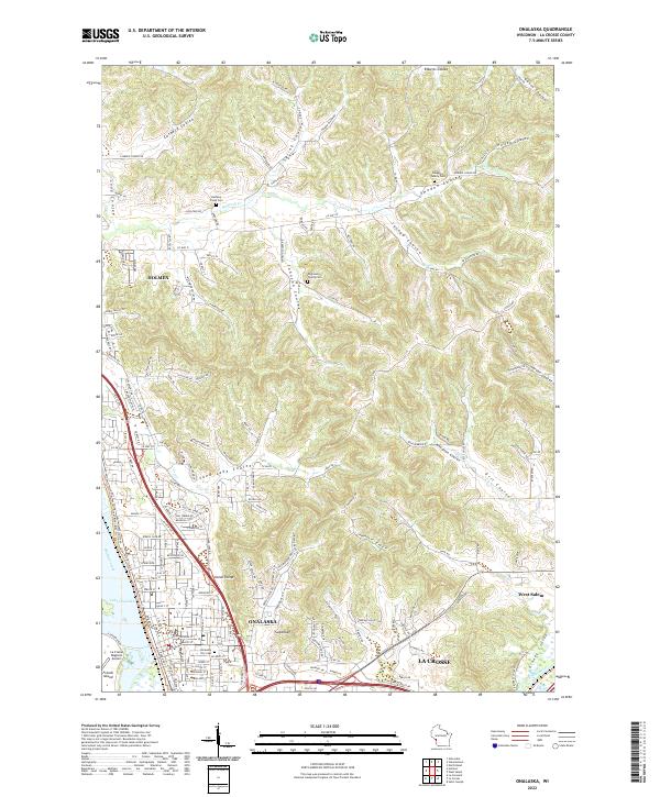 US Topo 7.5-minute map for Onalaska WI