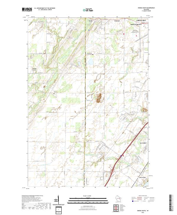 US Topo 7.5-minute map for Oneida South WI