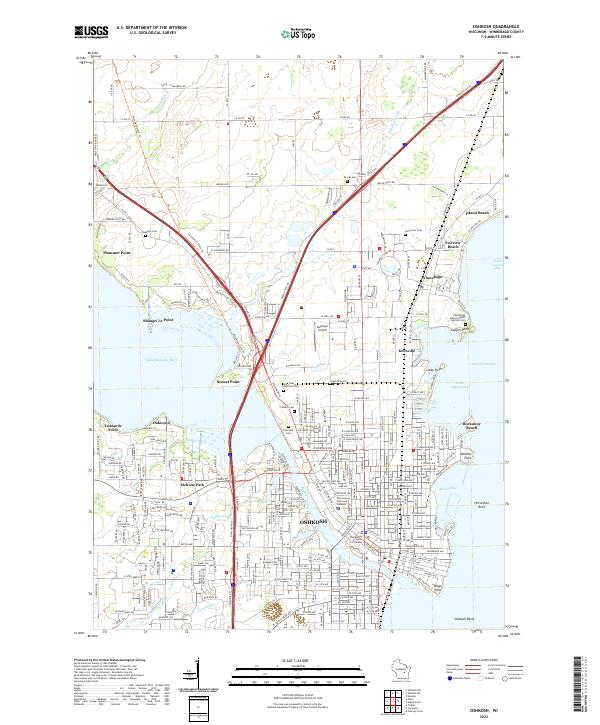 US Topo 7.5-minute map for Oshkosh WI