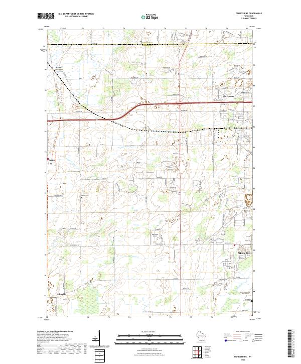 US Topo 7.5-minute map for Oshkosh NE WI