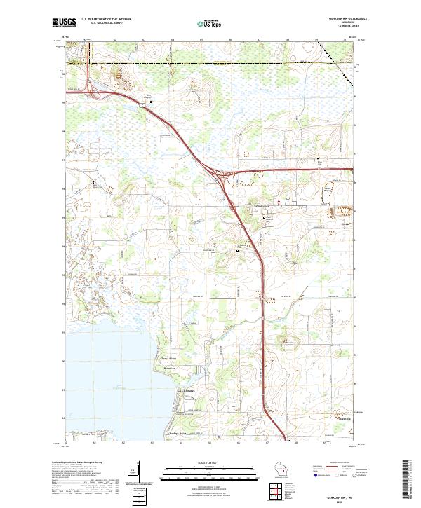 US Topo 7.5-minute map for Oshkosh NW WI