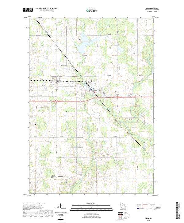 US Topo 7.5-minute map for Owen WI