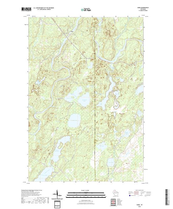 US Topo 7.5-minute map for Oxbo WI