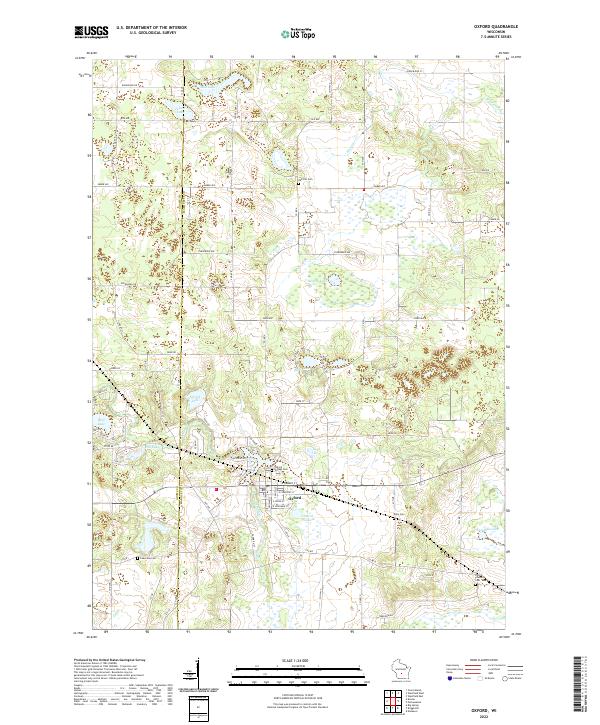 US Topo 7.5-minute map for Oxford WI