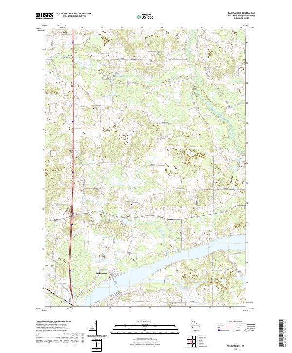 US Topo 7.5-minute map for Packwaukee WI