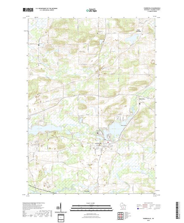 US Topo 7.5-minute map for Pardeeville WI