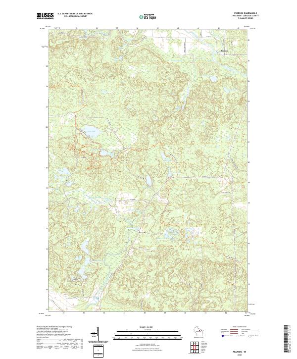 US Topo 7.5-minute map for Pearson WI