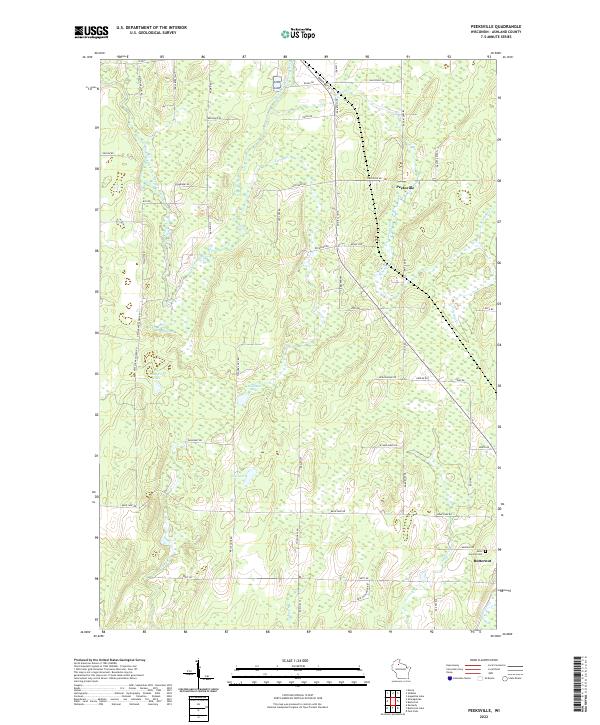 US Topo 7.5-minute map for Peeksville WI