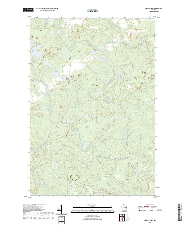 US Topo 7.5-minute map for Perote Lake WI