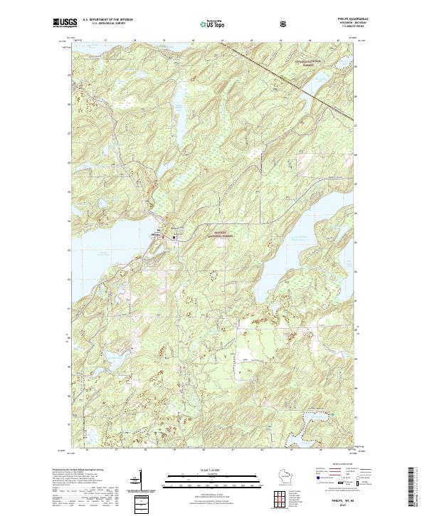 US Topo 7.5-minute map for Phelps WIMI