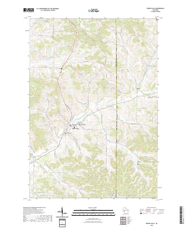 US Topo 7.5-minute map for Pigeon Falls WI