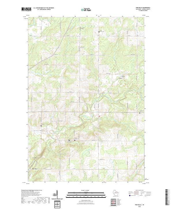 US Topo 7.5-minute map for Pine Dells WI