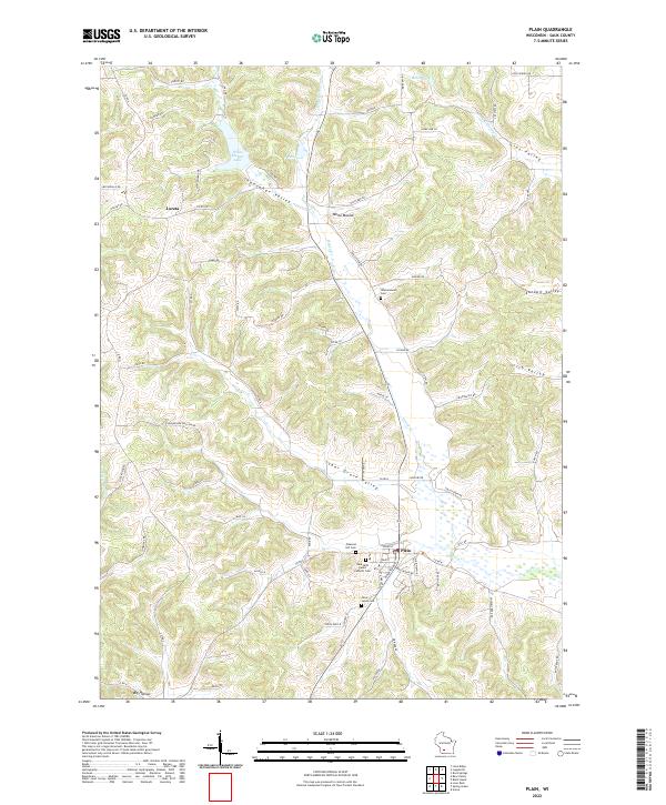 US Topo 7.5-minute map for Plain WI