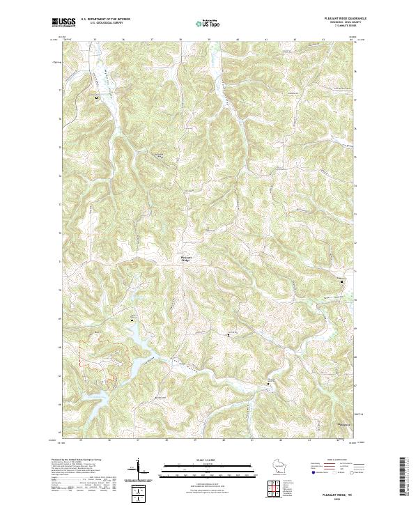 US Topo 7.5-minute map for Pleasant Ridge WI