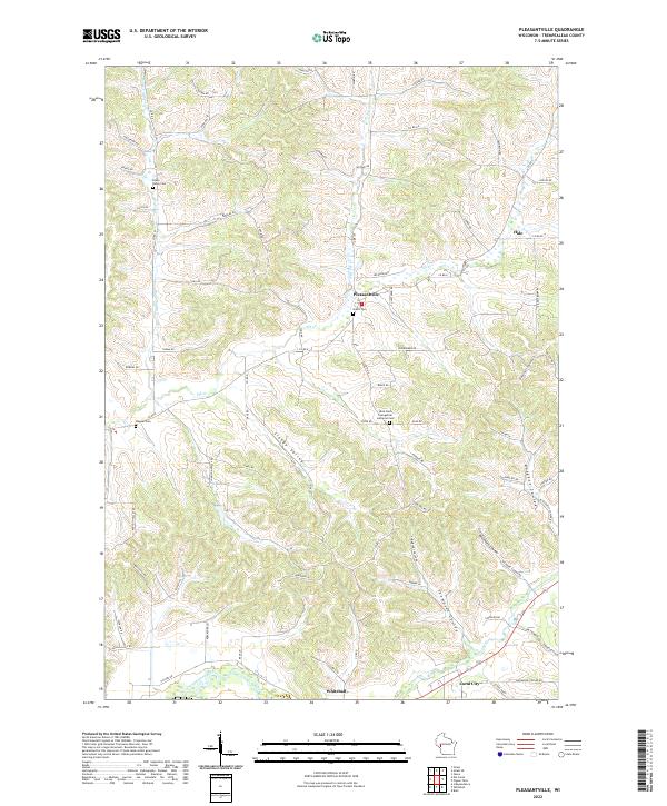 US Topo 7.5-minute map for Pleasantville WI