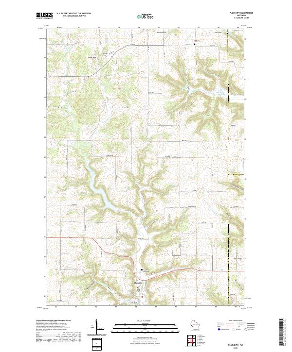 US Topo 7.5-minute map for Plum City WI