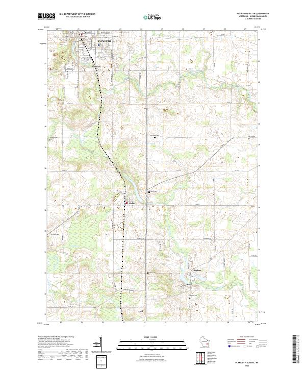 US Topo 7.5-minute map for Plymouth South WI