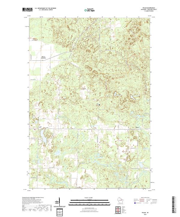 US Topo 7.5-minute map for Polar WI