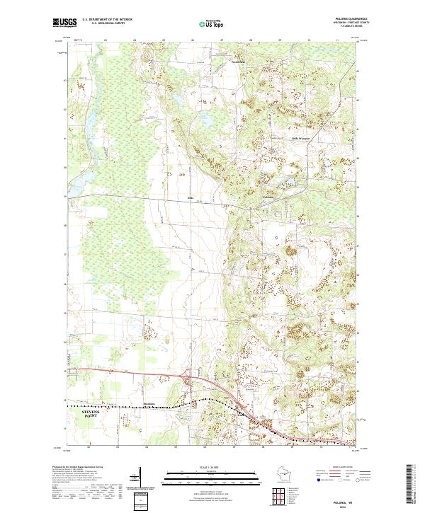 US Topo 7.5-minute map for Polonia WI