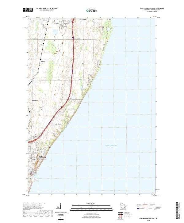 US Topo 7.5-minute map for Port Washington East WI