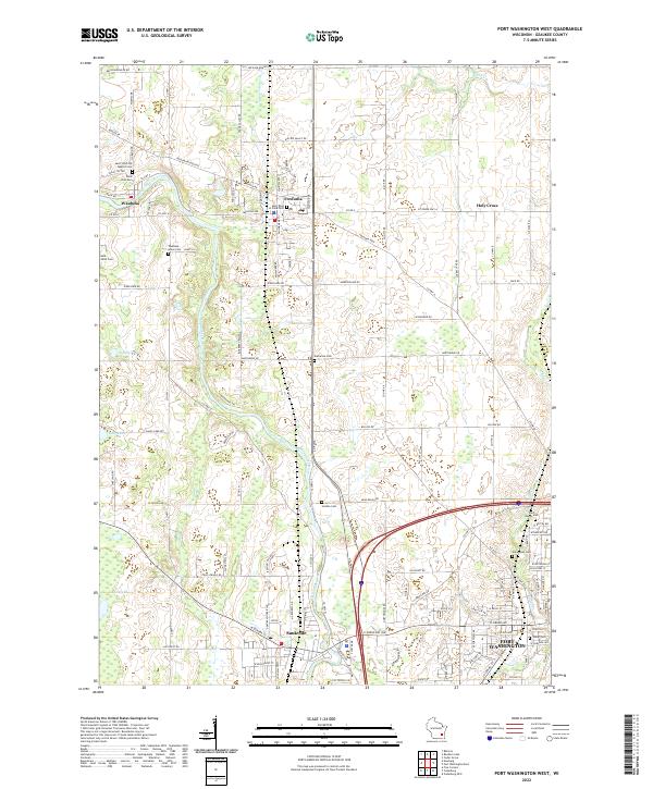 US Topo 7.5-minute map for Port Washington West WI