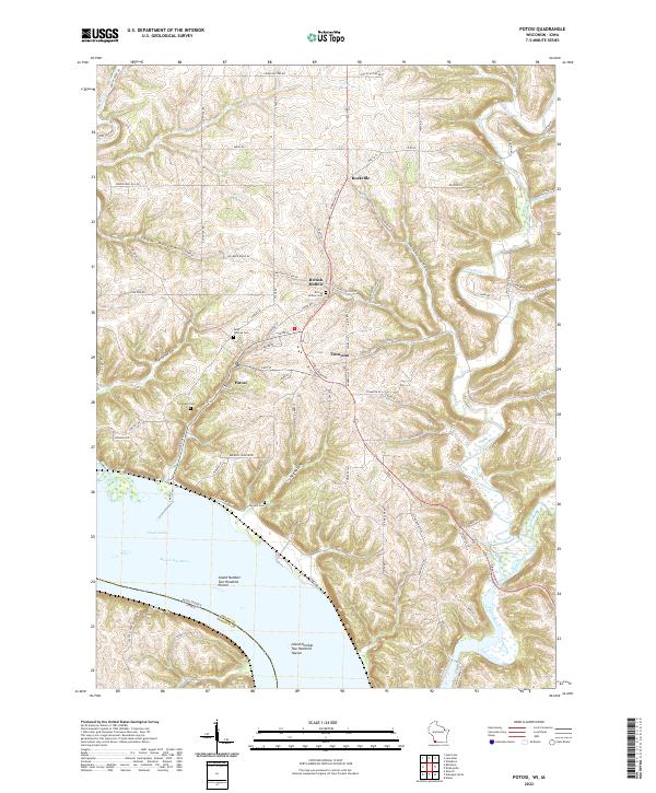 US Topo 7.5-minute map for Potosi WIIA