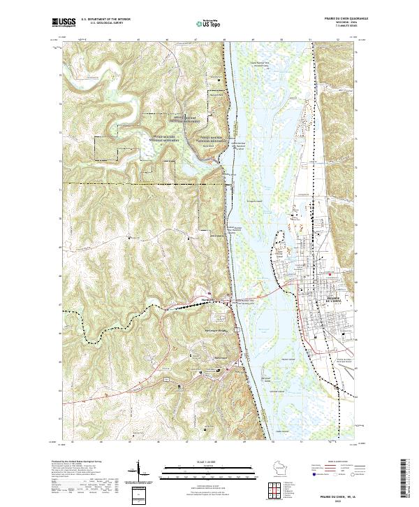 US Topo 7.5-minute map for Prairie du Chien WIIA